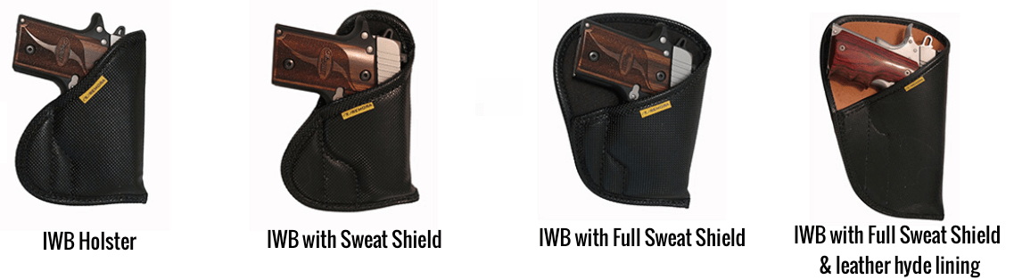 inside the waistband holster sweat shield options for concealed carry.